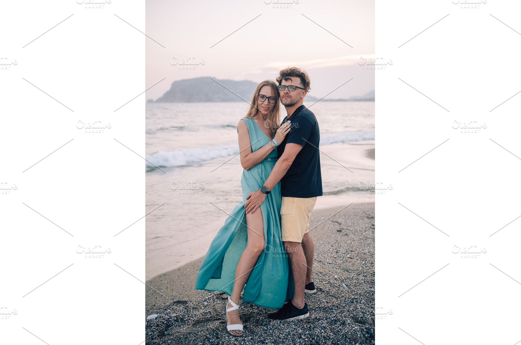 Happy Couple Embracing on a Sandy, a Person Photo by Jan Jack Russo Media