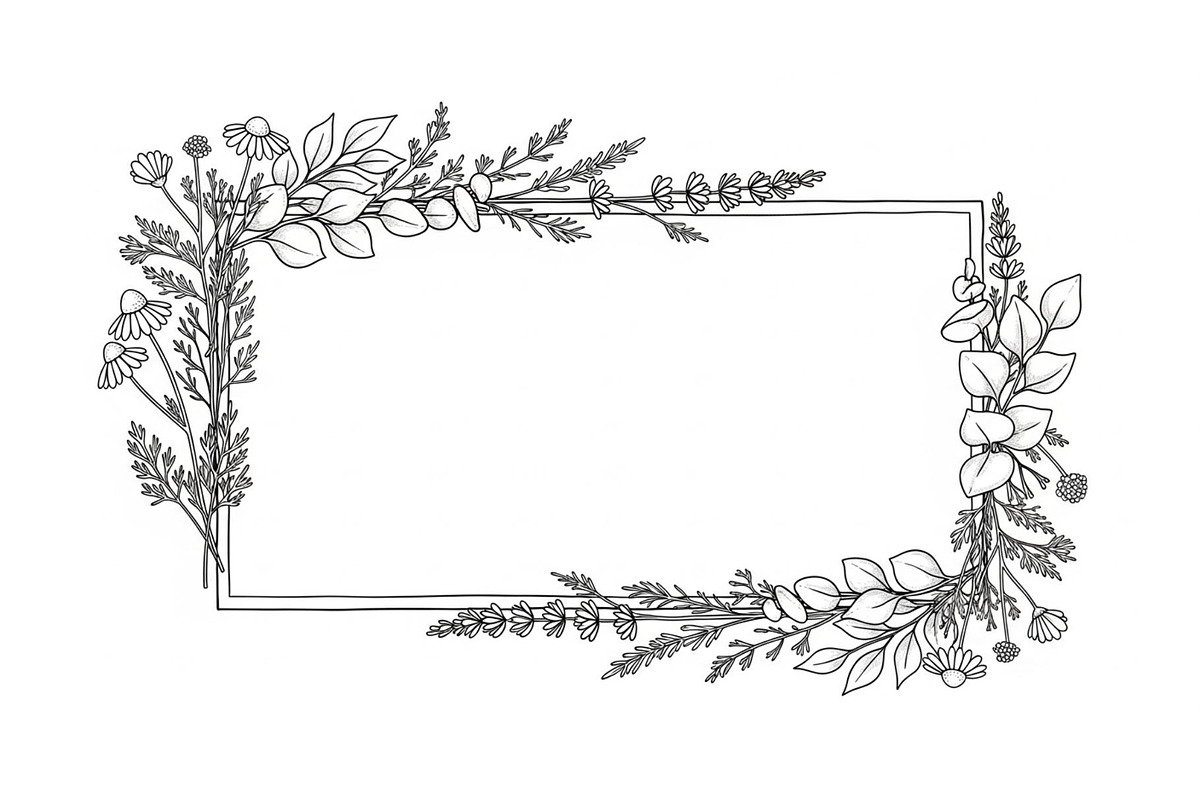 Rustic Floral Frame SVG Bundle, an Illustration by jahid234 (Photo 20 of 31)