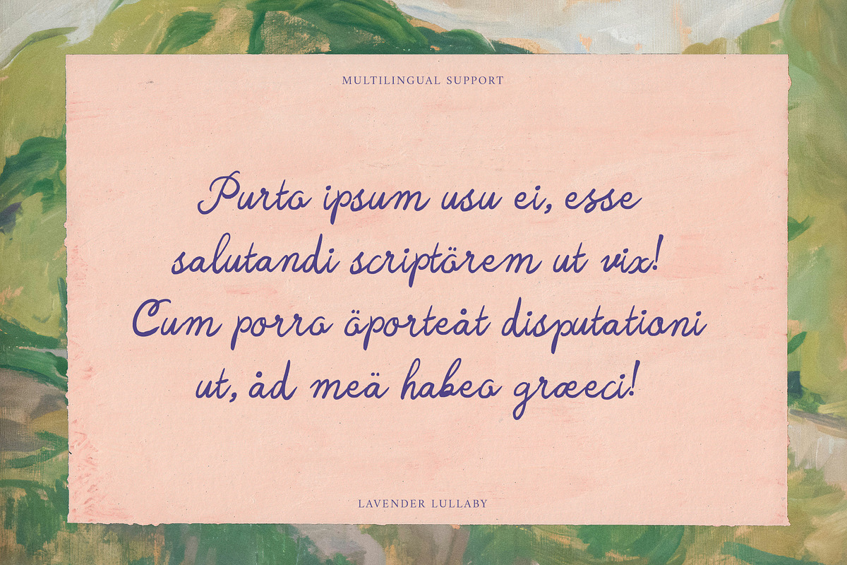 Handwritten Font Lavender Lullaby, a Script Font by Perplexitics (Photo 2 of 11)