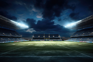 Night football stadium with lights a, a Photo by Iftikhar Alam