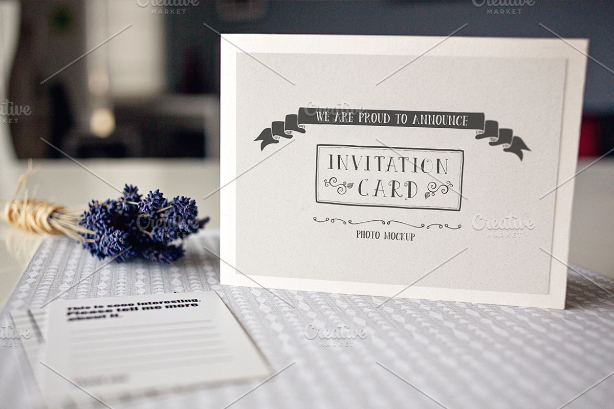 • Typography • Logo • Invitation •, a Product Mockup by show it better (Photo 2 of 5)