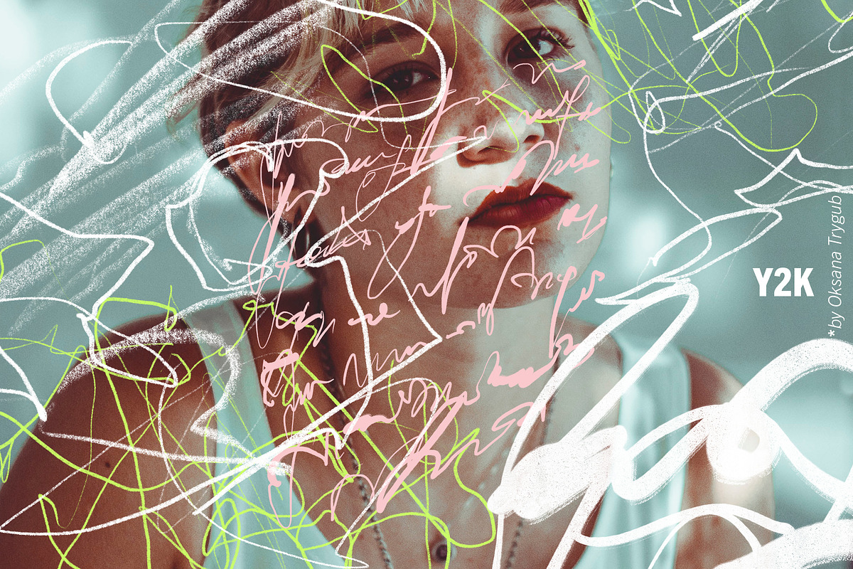 Y2K Scribble Grunge Pencil, Graffiti, an Object Graphic by Oksana Trygub (Photo 5 of 21)