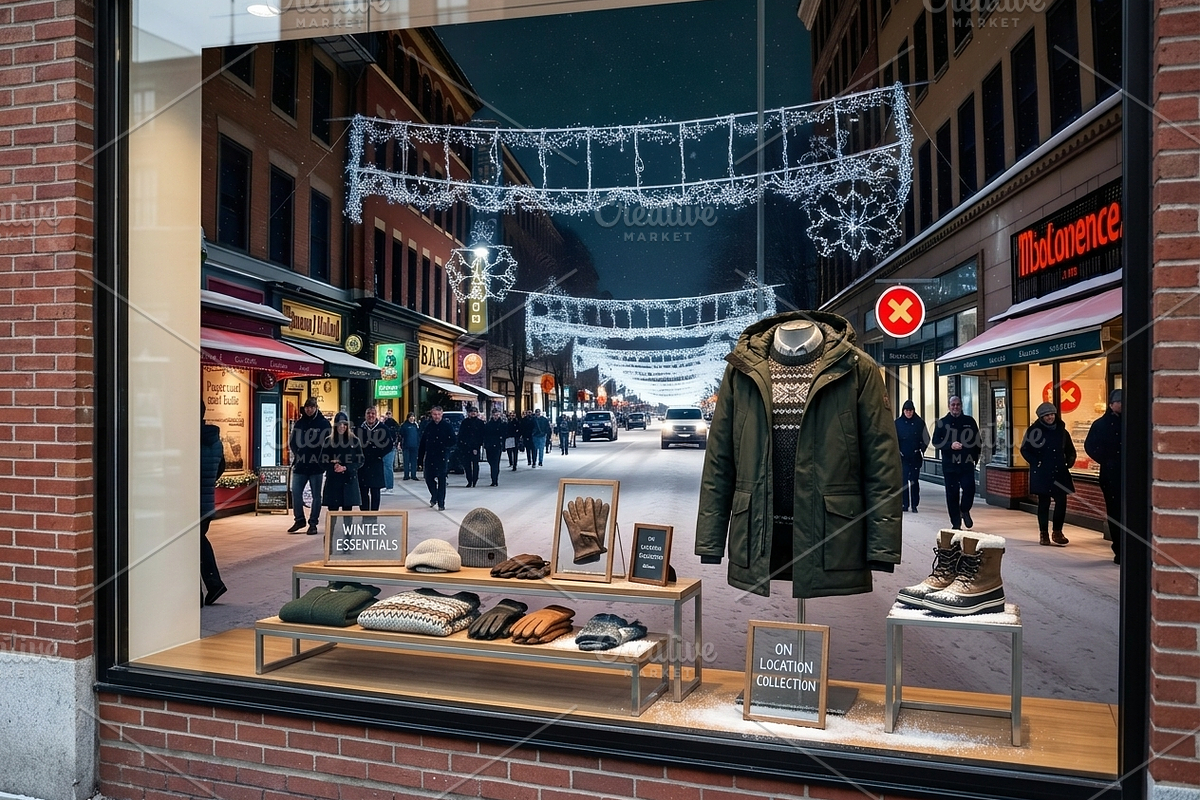 Snowy Evening Stroll | Stock Photo, a Holiday Photo by Aura Canyon HQ (Photo 2 of 5)
