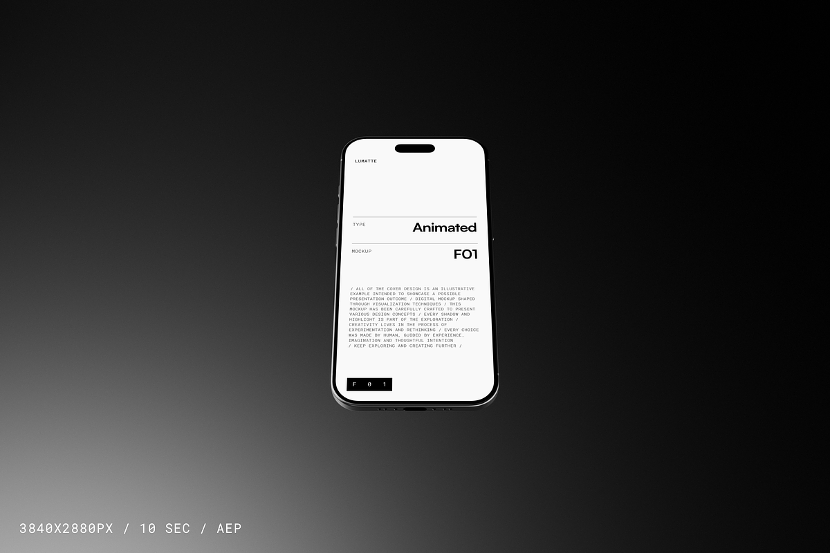 Animated iPhone Air Mockup F01, an iPhone Mockup by Lumatte (Photo 1 of 9)