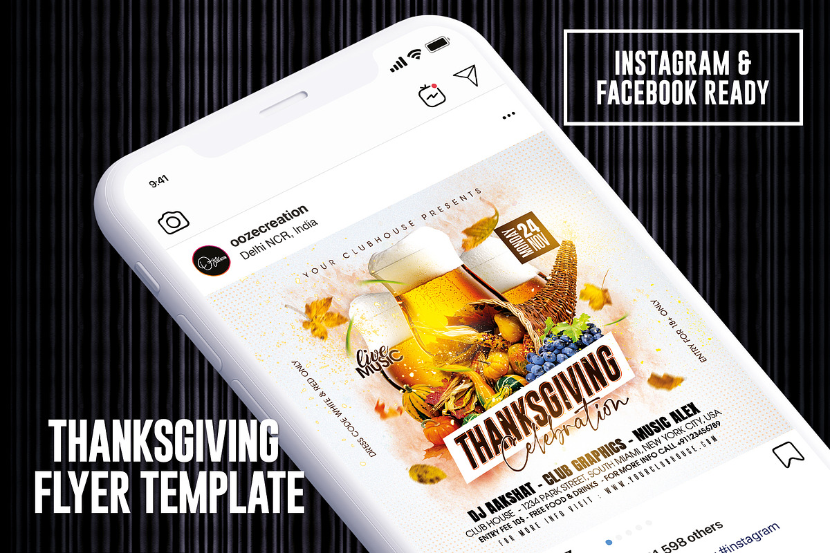 Thanksgiving Flyer Template, a Templates & Theme by MithilaCreation (Photo 4 of 6)