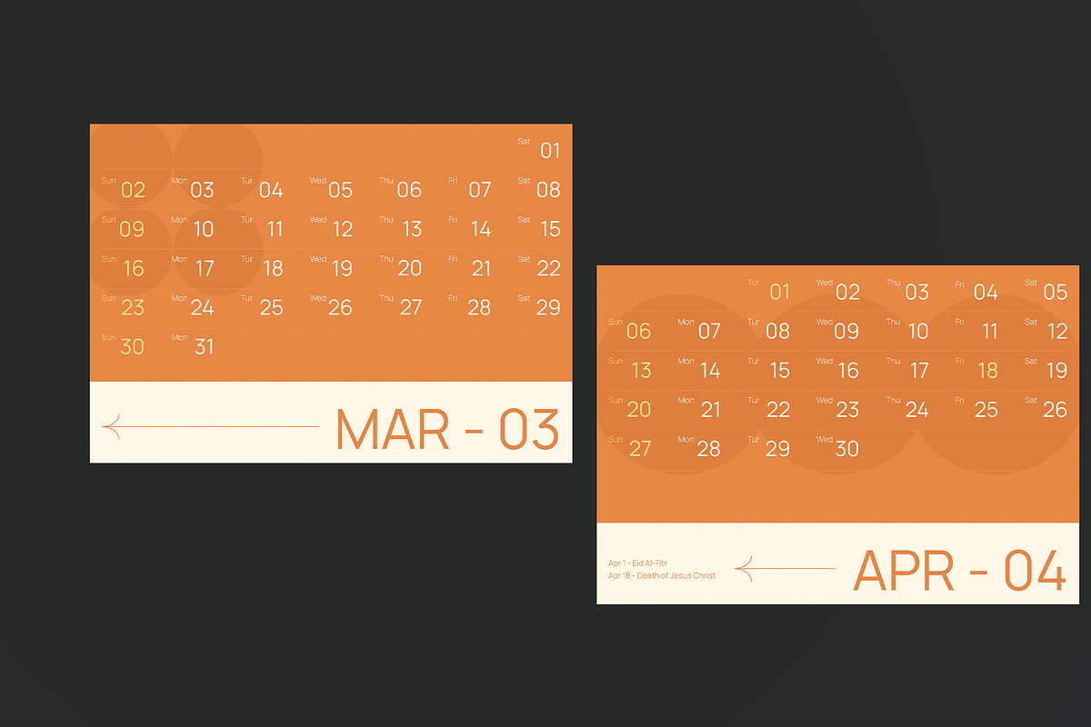 Modern Calendar 2025, a Stationery Template by Neermana (Photo 3 of 4)