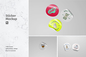 Sticker Mockup, an Advertising Mockup by MA-KING_ART