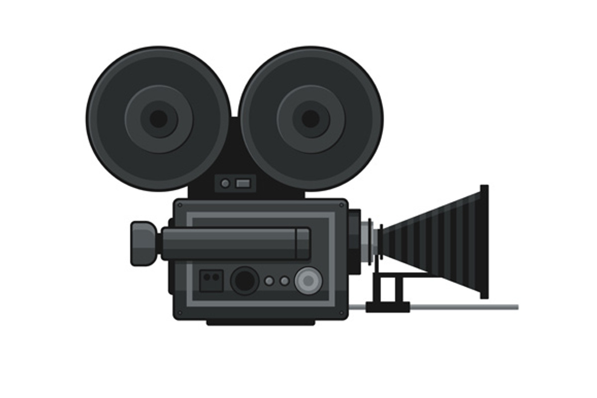 Retro Movie Video Camera Icon, an Object Graphic by in8finity