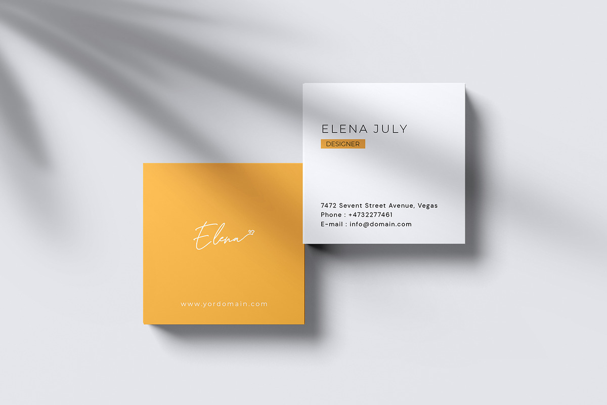 Square Business Card Mockup, an Advertising Mockup by Mockup Supper (Photo 14 of 15)