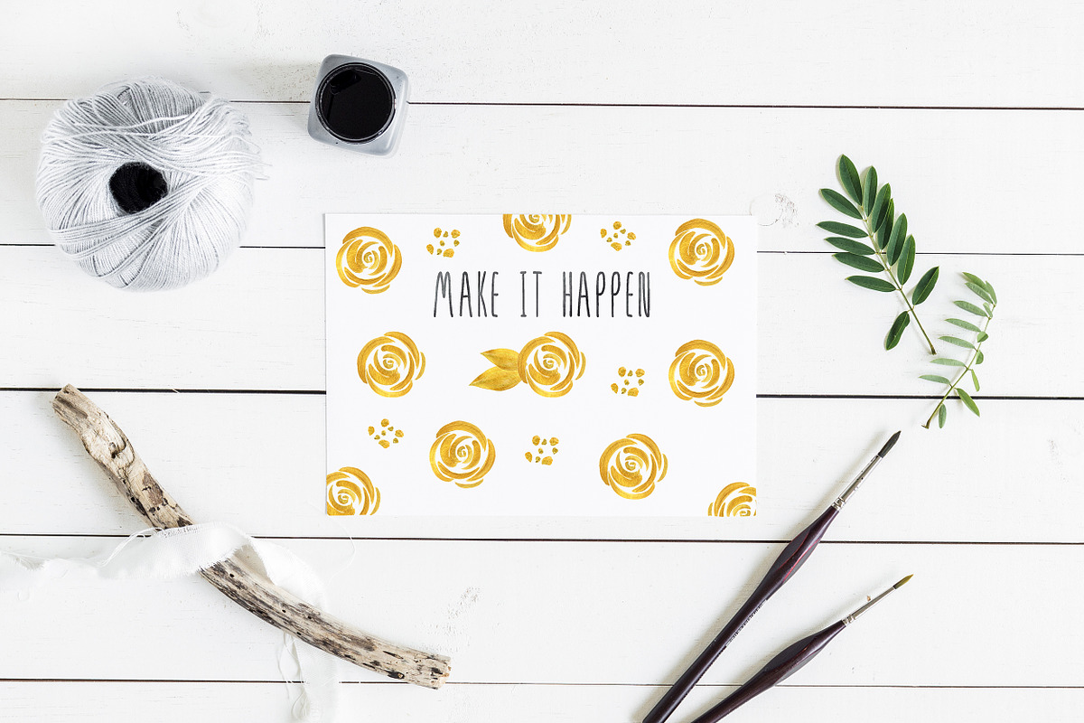 SERENA gold. Fine art font . preview 3