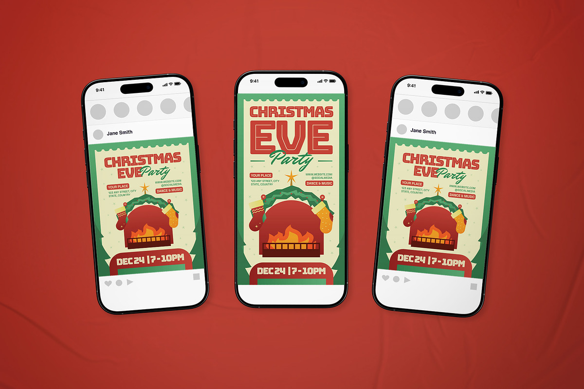 Christmas Eve Party Event Flyer Set, a Flyer Template by The Good Store (Photo 2 of 2)