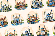 Mosque Illustration Art Set, a Decorative Illustration by Prosymbols (Thumbnail 5 of 10)