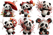 Whimsical Easter Panda Clipart, an Illustration by Pixels.Craft (Thumbnail 4 of 5)