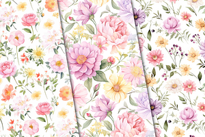 Floral Fantasia Seamless Patterns