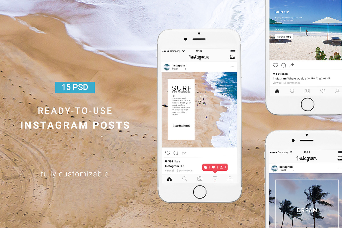 Travel Instagram pack, a Social Media Template by Social Templates (Photo 1 of 5)