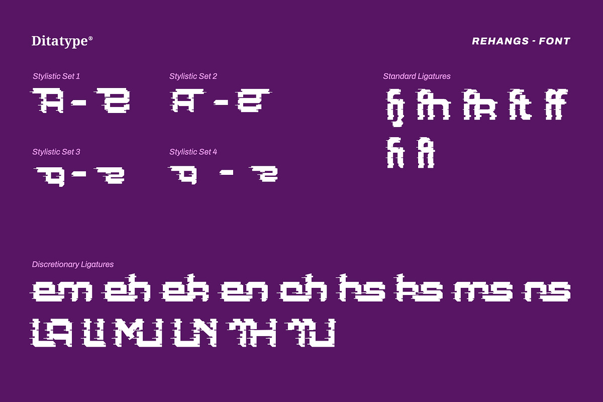 Rehangs, a Symbol Font by Ditatype (Photo 15 of 22)