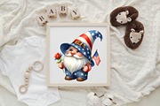Watercolor Patriotic Gnomes Clipart, an Animal Illustration by Craft Nest (Thumbnail 3 of 4)