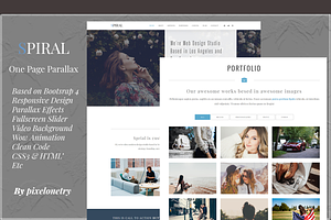 Spiral - One Page WordPress Theme, a WordPress Template by pixelonetry