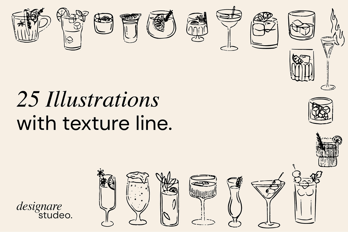 Drinks & Cocktails Illustrations, a Decorative Illustration by ginni illustrations (Photo 2 of 5)