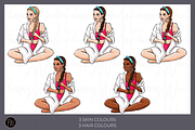 Pool party fashion clipart png, an Illustration by Parinaz Wadia Design (Thumbnail 3 of 9)