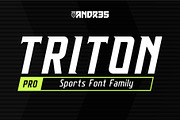 Triton Pro: Sports Font Family, a Sans Serif Font by ANDR35 (Thumbnail 1 of 12)