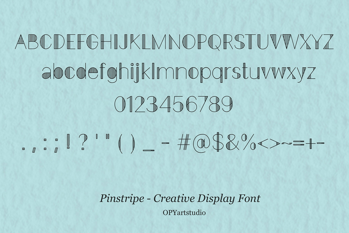 Pinstripe - Creative Display Font, a Font by OPY ArtStudio (Photo 5 of 5)
