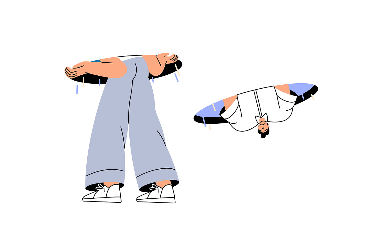 People teleport set, a Person Illustration by PaperTrident (Photo 10 of 19)