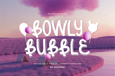 Bowly Bubble - Playful Bubbly Font, a Sans Serif Font by Imoodev