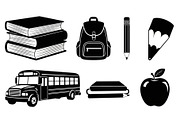 Back To School Silhouette Bundle, an Illustration by Designer_Momina (Thumbnail 13 of 51)
