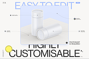Paper Tube Package Mockup Set 2, a Cups & Container Mockup by Samolevsky (Thumbnail 7 of 17)