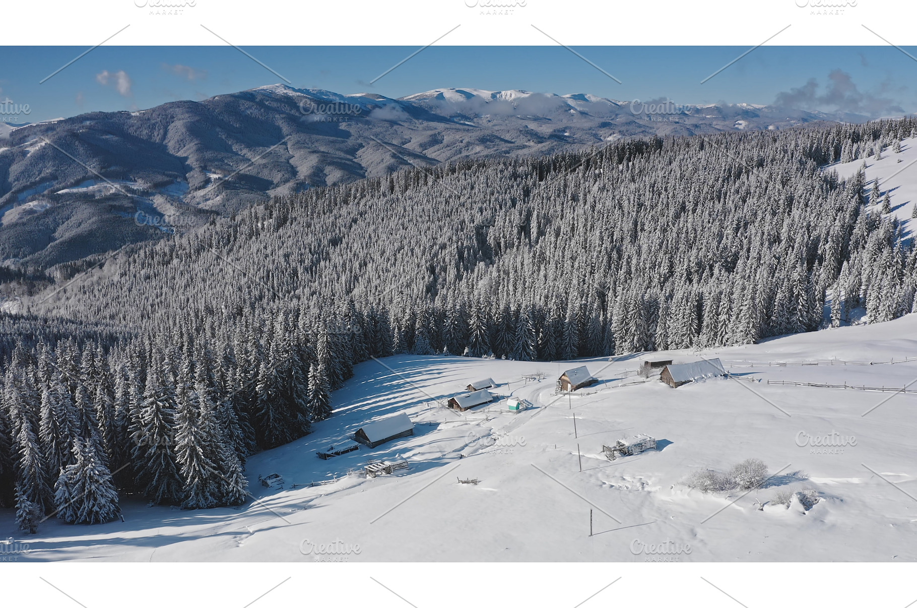 Winter wonderland showcasing snowy, a Nature Photo by Goinyk