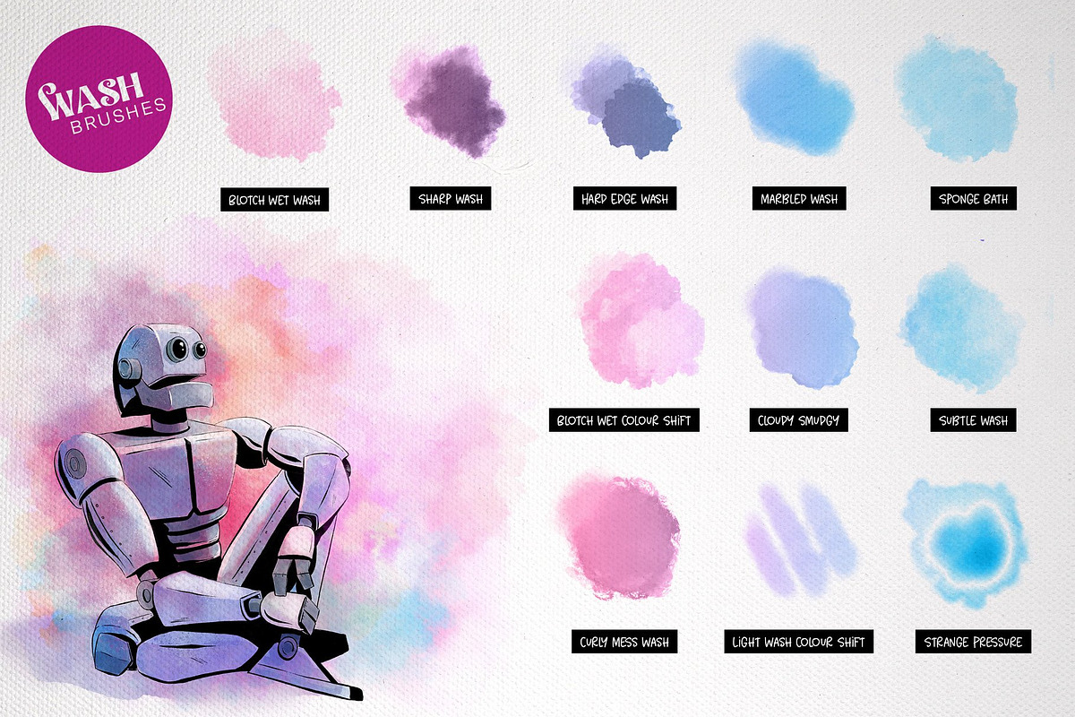 Wicked Watercolour Brushes, a Brush Add-On by Green Room Media (Photo 17 of 23)
