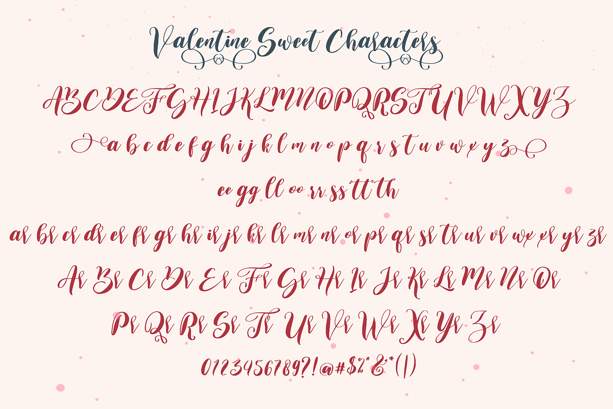 Valentine Sweet // Elegant Script, a Script Font by Aldedesign (Photo 7 of 9)