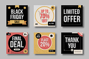 Black Friday Editable Social Media, a Social Media Template by MightyDesign (Thumbnail 1 of 8)