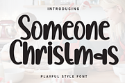 Someone Christmas | Script Font, a Script Font by Scratchones (Thumbnail 1 of 8)