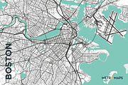 MAP SET - Black/Turquoise - 15 Maps, a Graphic by MetroMaps (Thumbnail 3 of 16)