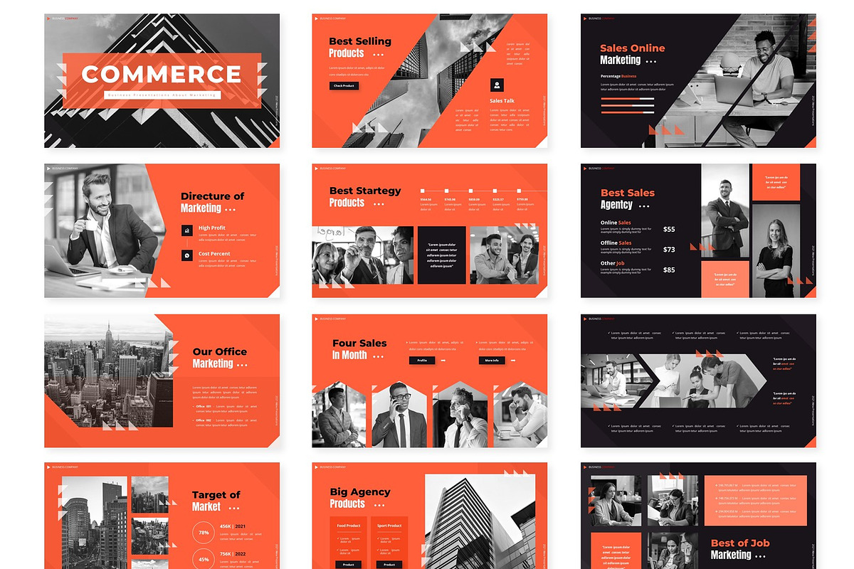 Commerce - Presentation Template, a Presentation Template by AQR Studio ...