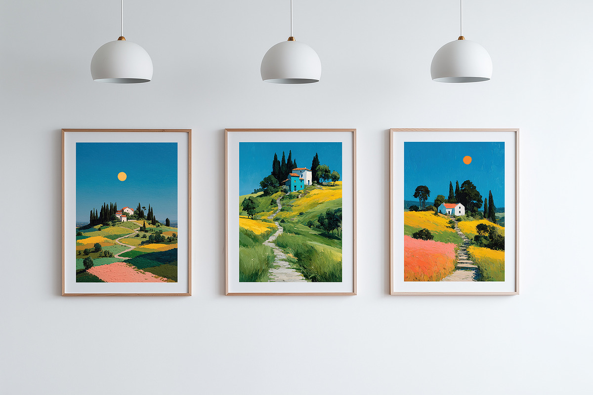 Colorful Countryside Illustration, a Decorative Illustration by Housui Patterns (Photo 8 of 12)