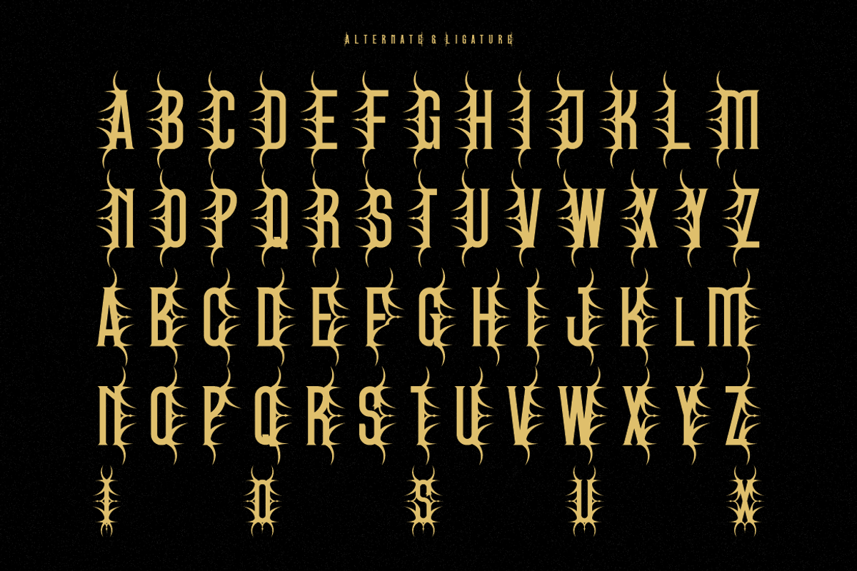 Doxog - Gothic Typeface Font, a Blackletter Font by QR Design Studio (Photo 6 of 7)