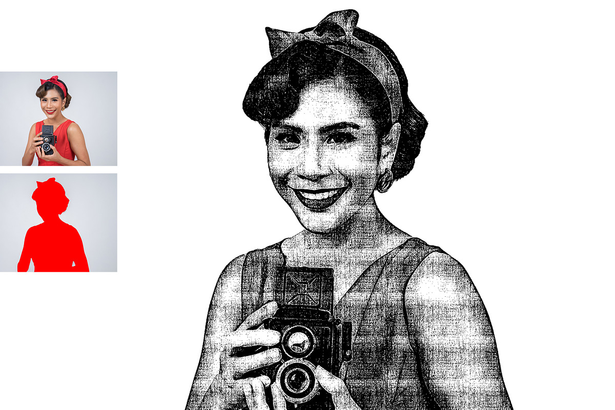 Sketch Tracing Photoshop Action, an Action Add-On by MRI STUDIO (Photo 5 of 19)