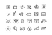 Hacking and Cyber Attack icon set, an Outline Icon by Tettygreen (Thumbnail 2 of 2)