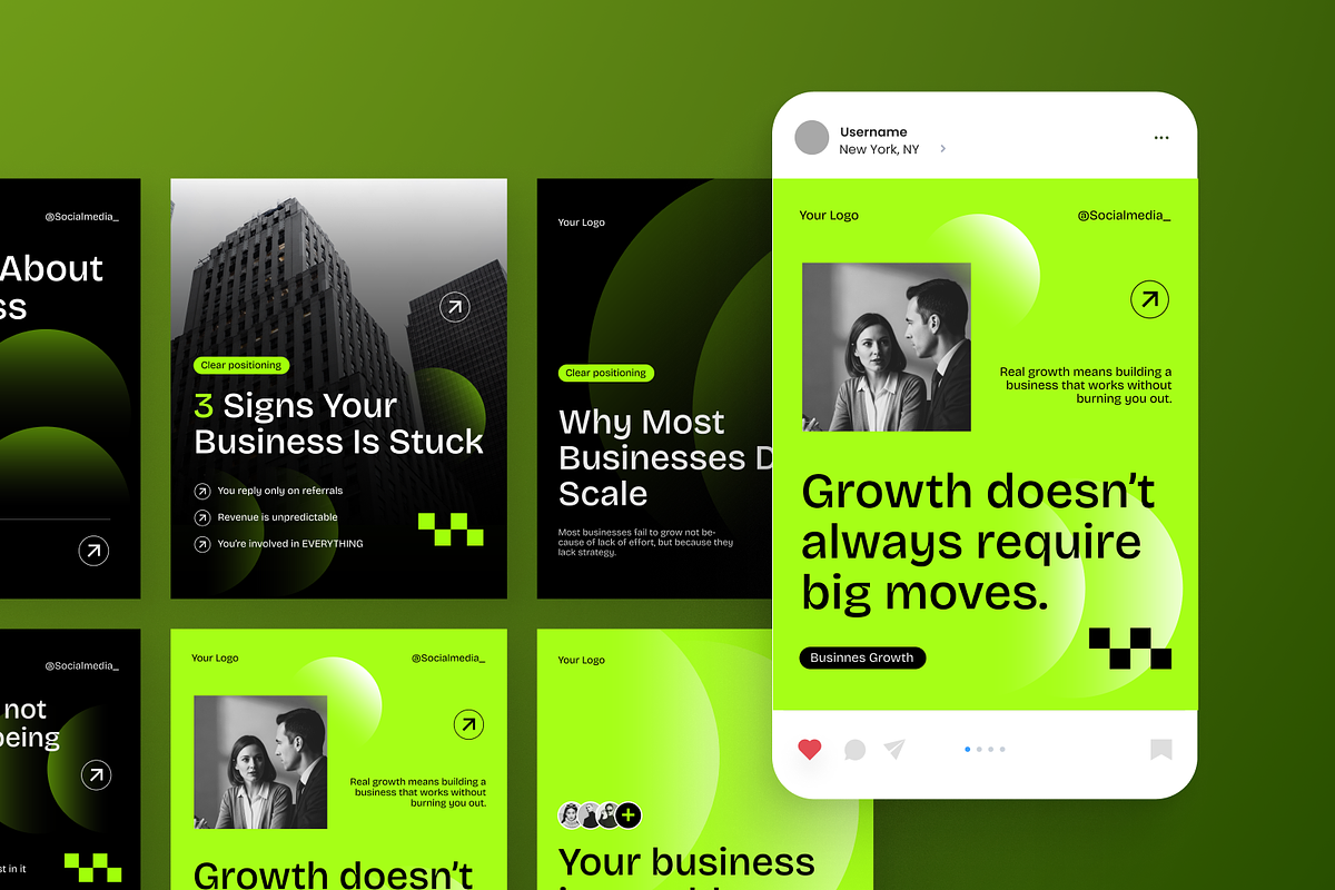 Business Growth Instagram Post, a Social Media Template by Annora Studio (Photo 4 of 6)