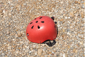 A red helmet on the orange and, a Technology Photo by Illustrations&photos