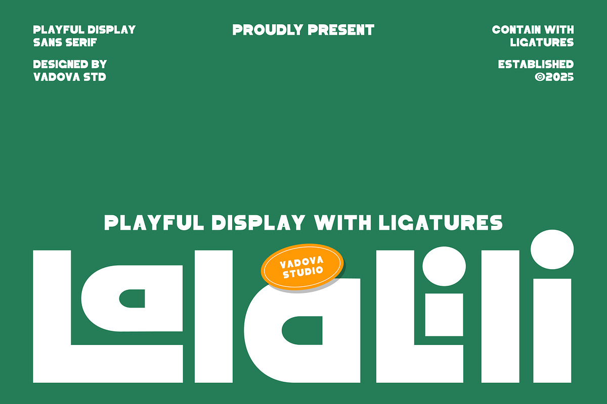 Lalalili Bold Sans Serif Font, a Sans Serif Font by Vadovastd (Photo 1 of 7)