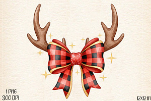 Christmas Coquette Bow PNG, an Illustration by Designworld