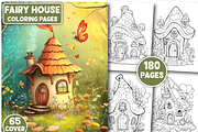 Fairy House Coloring Book For Adults, an Education Illustration by Design Station (Thumbnail 1 of 5)