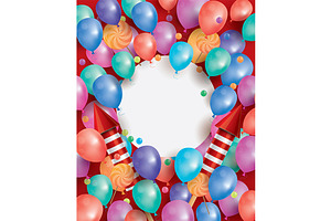 Happy Birthday Card with Copy Space, a Flyer Template by Booblgum
