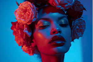 Female portrait with floral, a Beauty & Fashion Photo by Lermont51