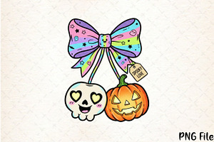 Pumpkin Cherries Png, Autumn Girly P, a Seasonal Illustration by YA Design