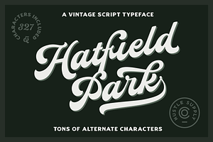 Hatfield Park - Vintage Script Font